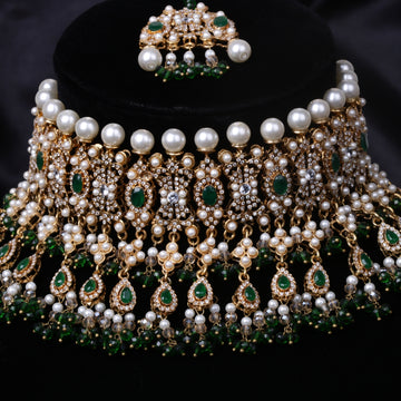 Emitation Bridal Set Green