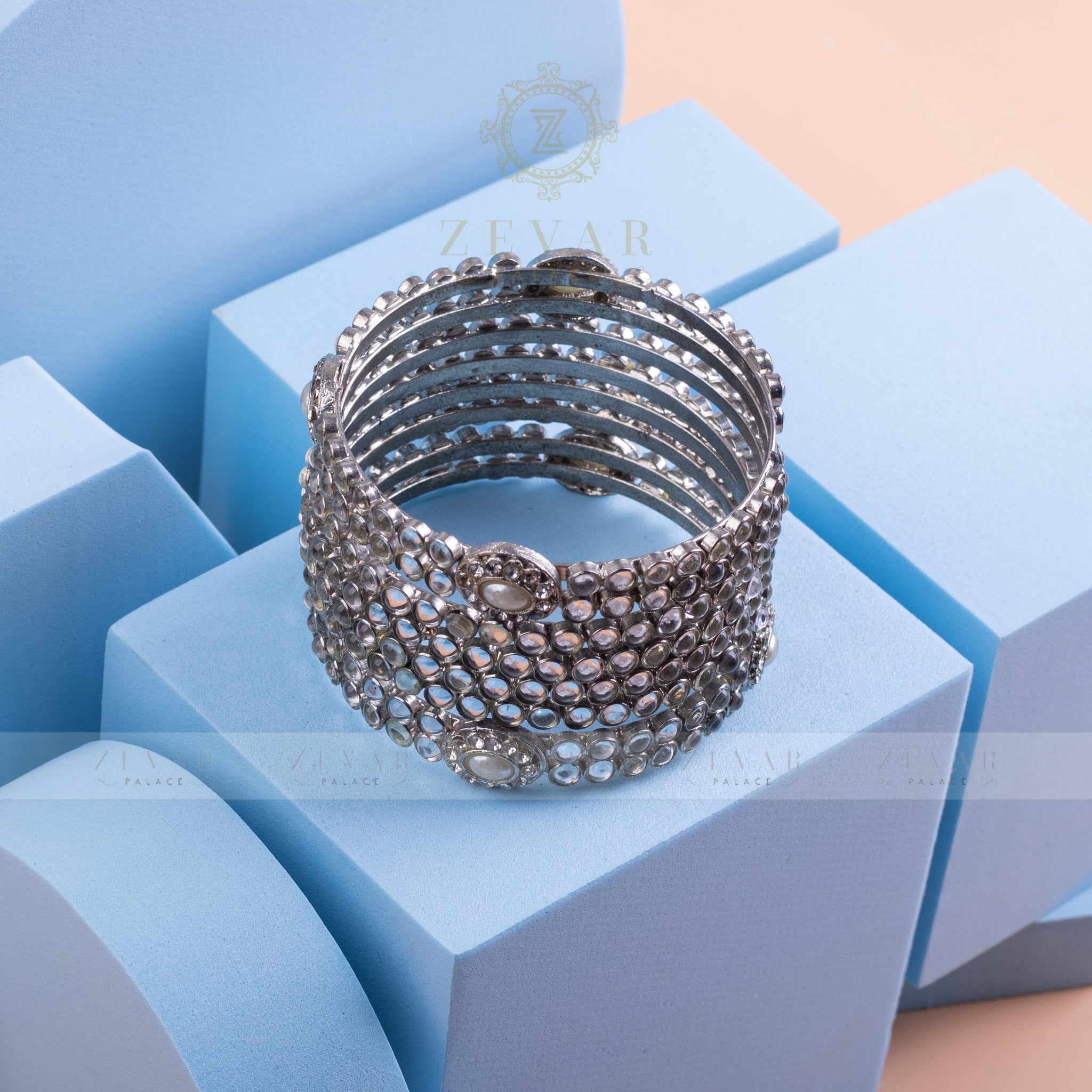 Silver Plated Bangle 6 Piece - 47