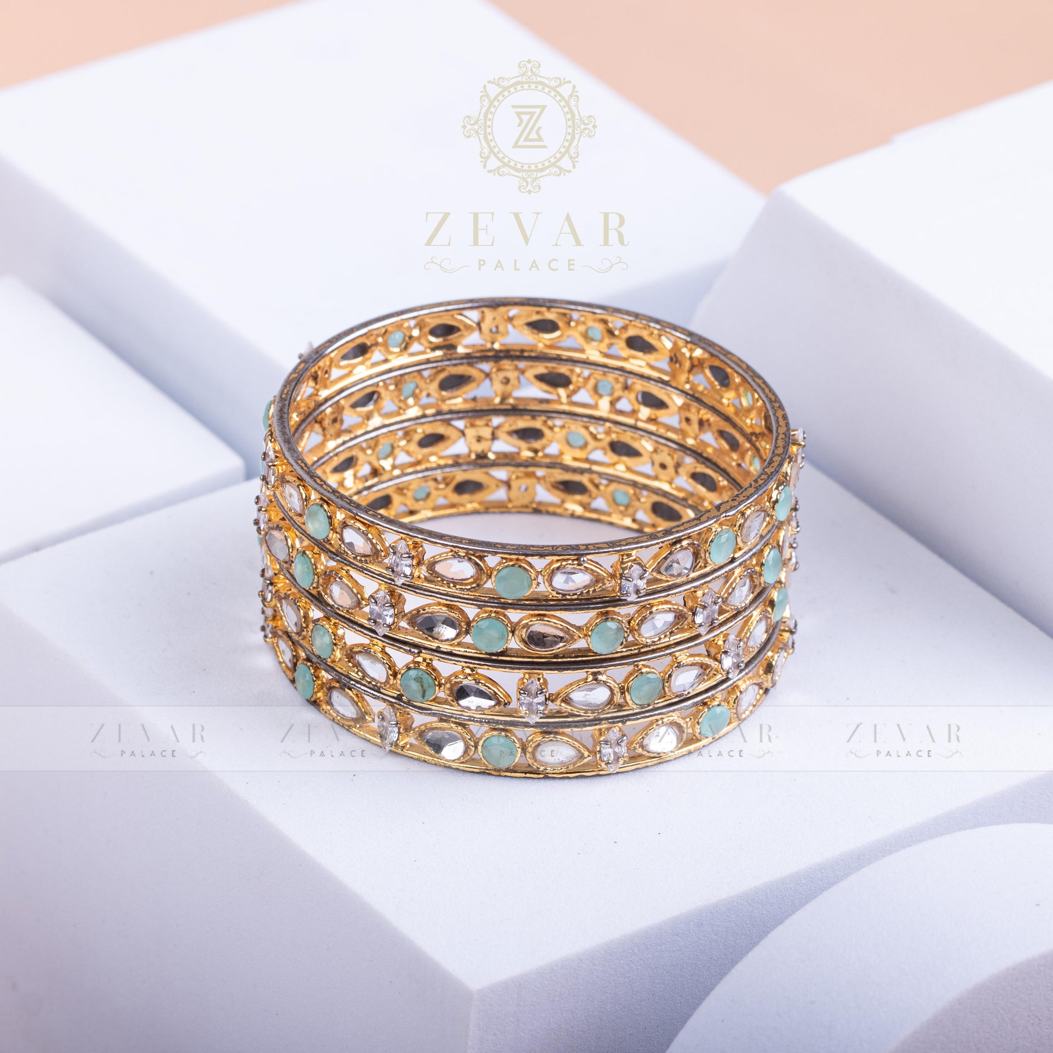 Gold Plated Bangle (4 pieces) -60