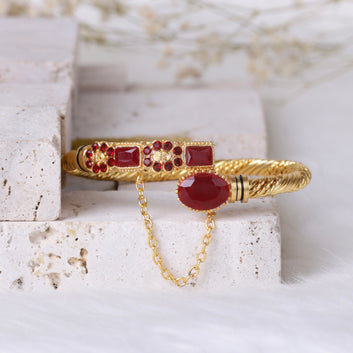 Amethyst Flower Single Bangles