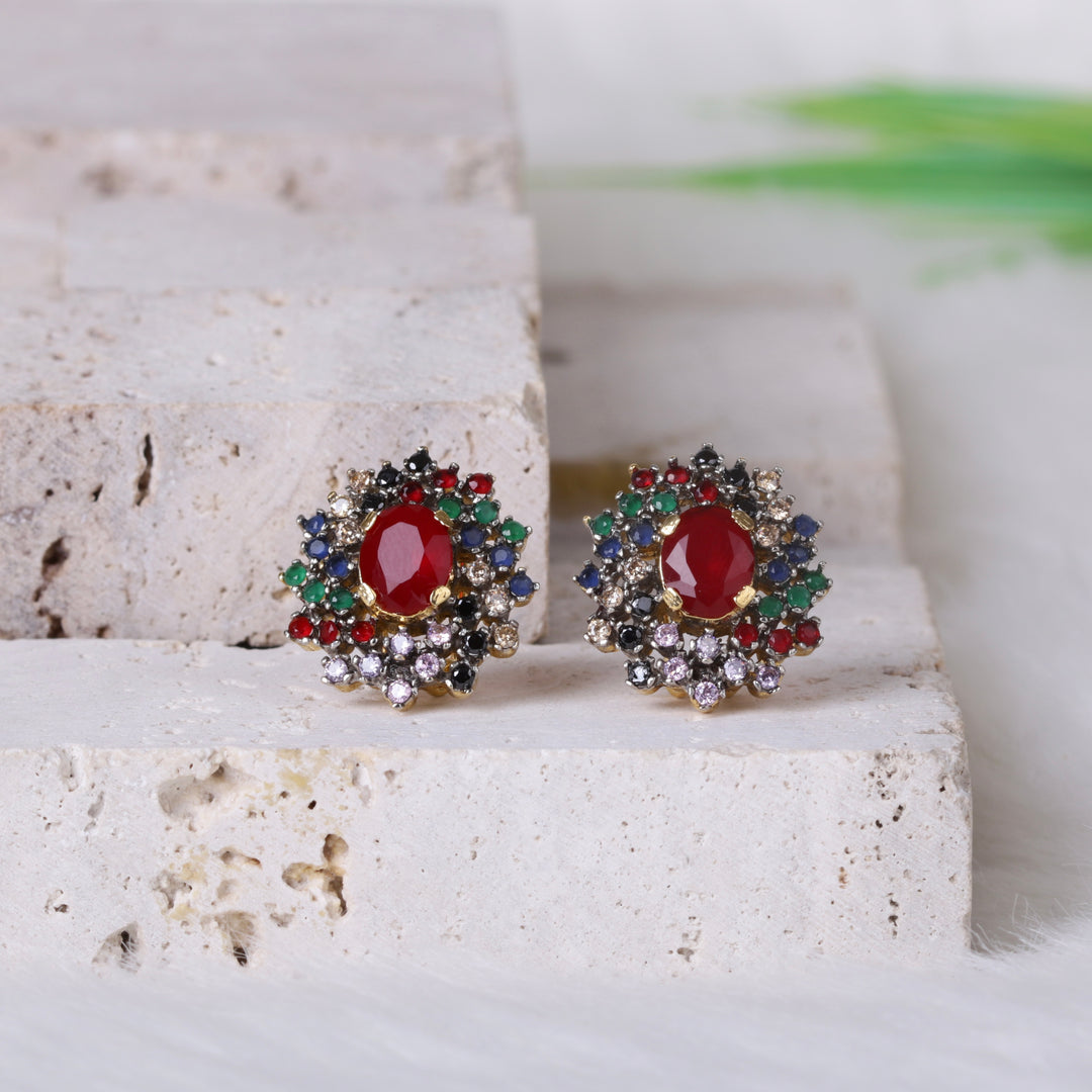 AD Zircons Studs Multi