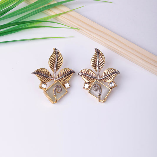 Designer's  Leaf Studs