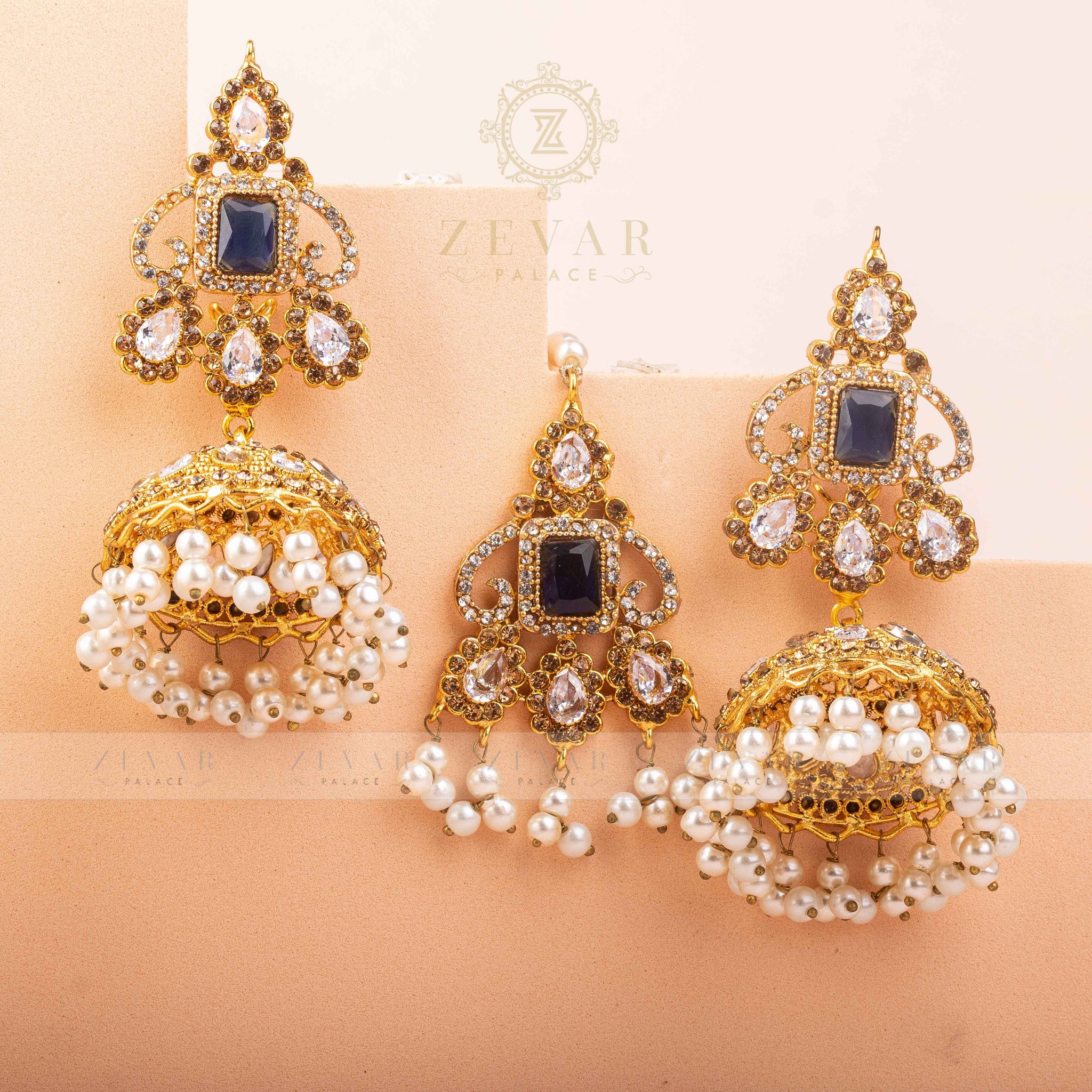 Naurattan Earrings Teeka - 89