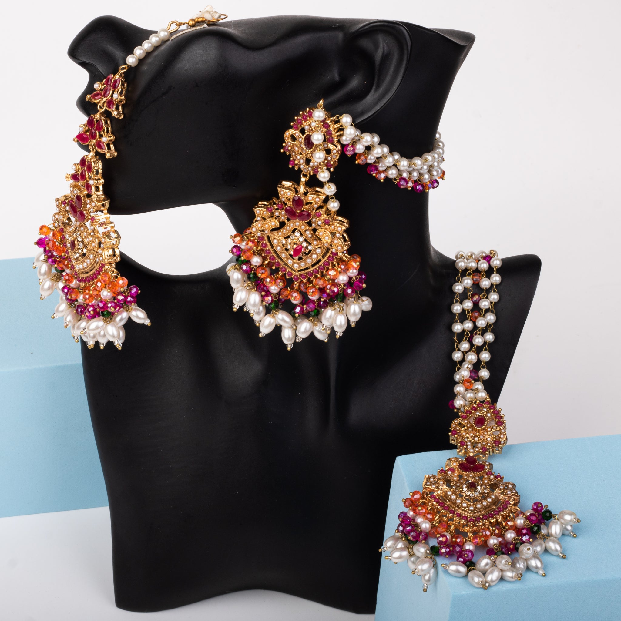 Sahara Earring & Teeka Ruby