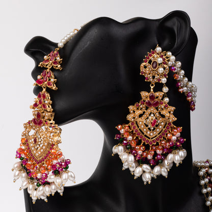 Sahara Earring & Teeka Ruby