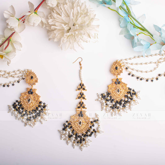 Sahara Earring & Teeka Black