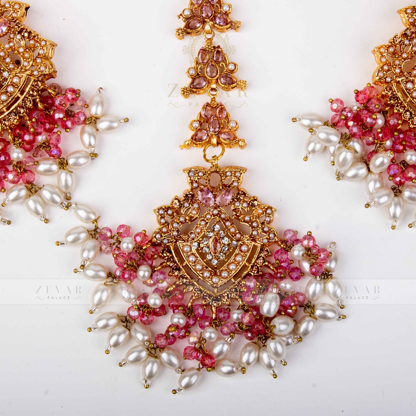 Sahara Earring & Teeka Pink