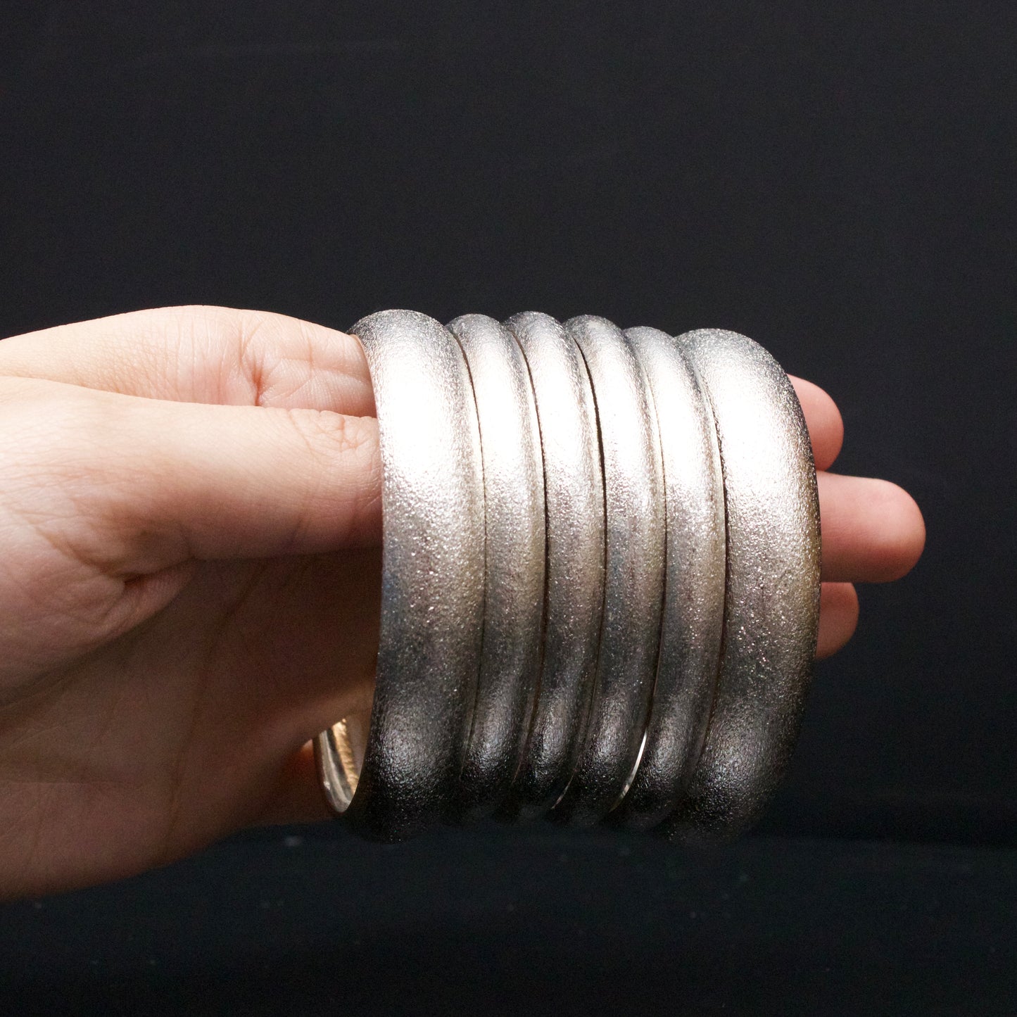 Shabnum Silver Bangles