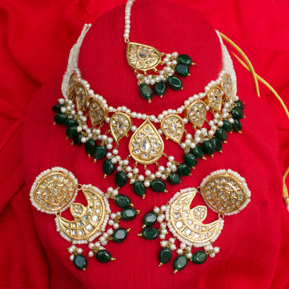 Stunning Laak Kundan Set Golden