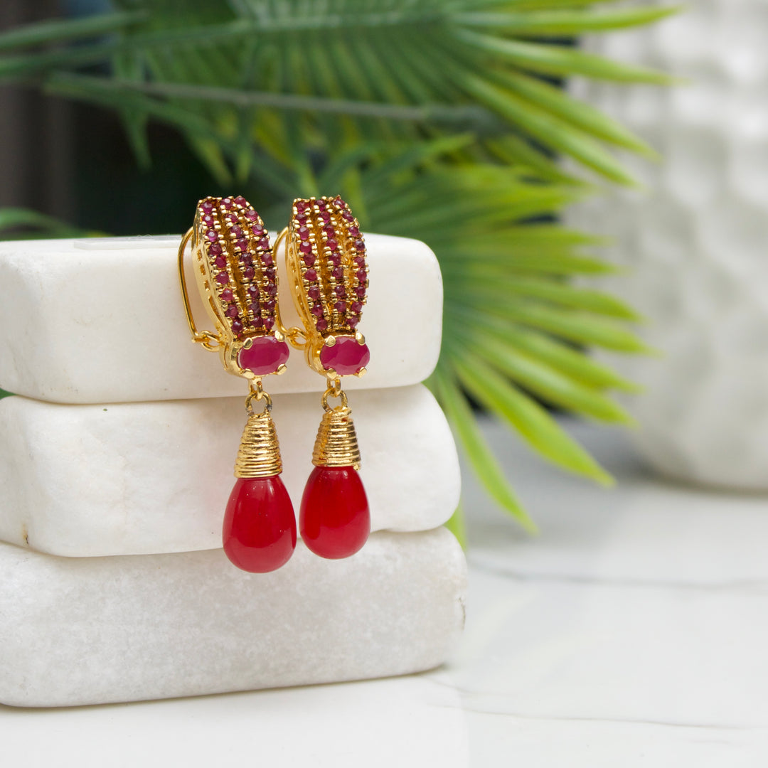 Crystal Pearl Drop Earrings