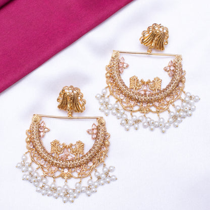 HALF CUT PEACOCK EARRINGS