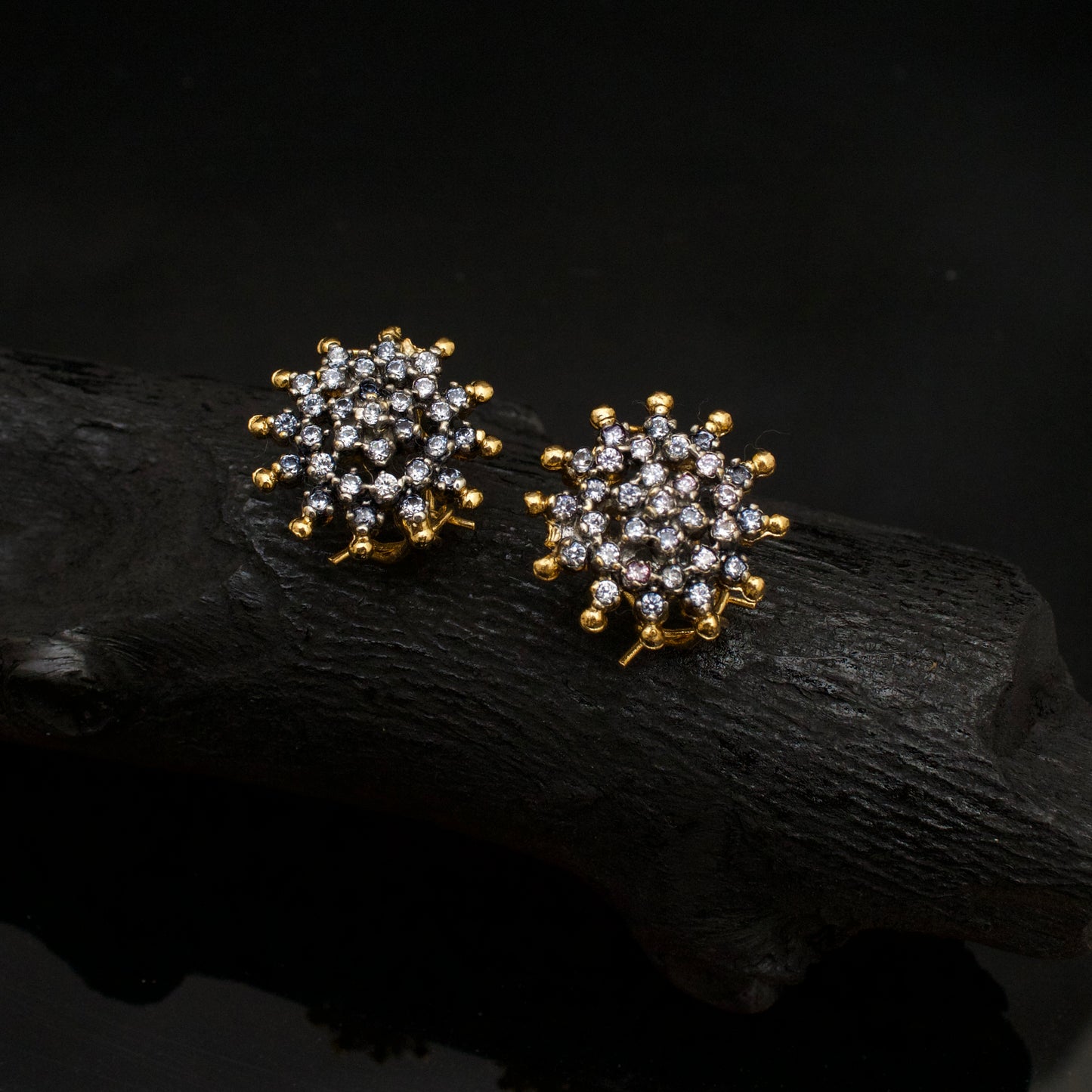Rhinestone Flower Studs