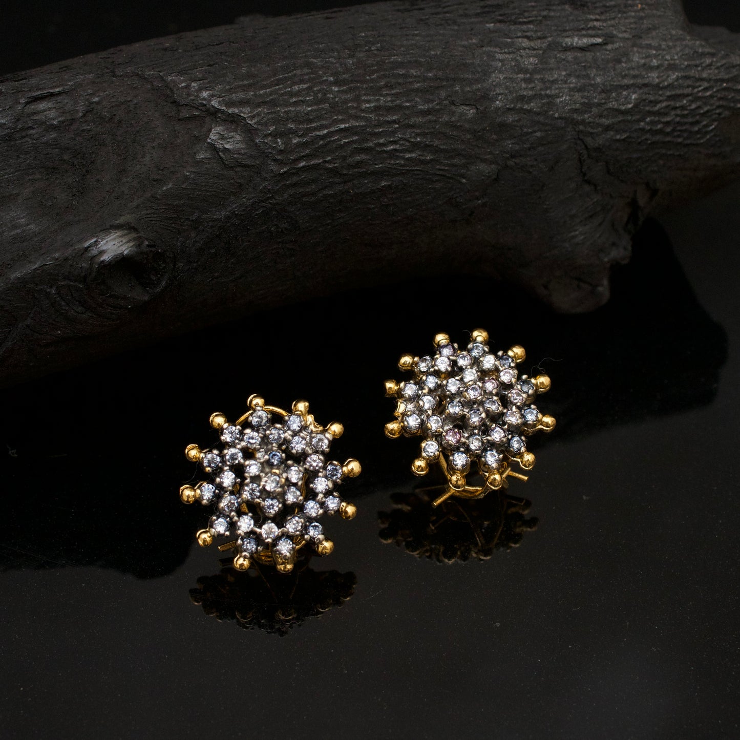 Rhinestone Flower Studs