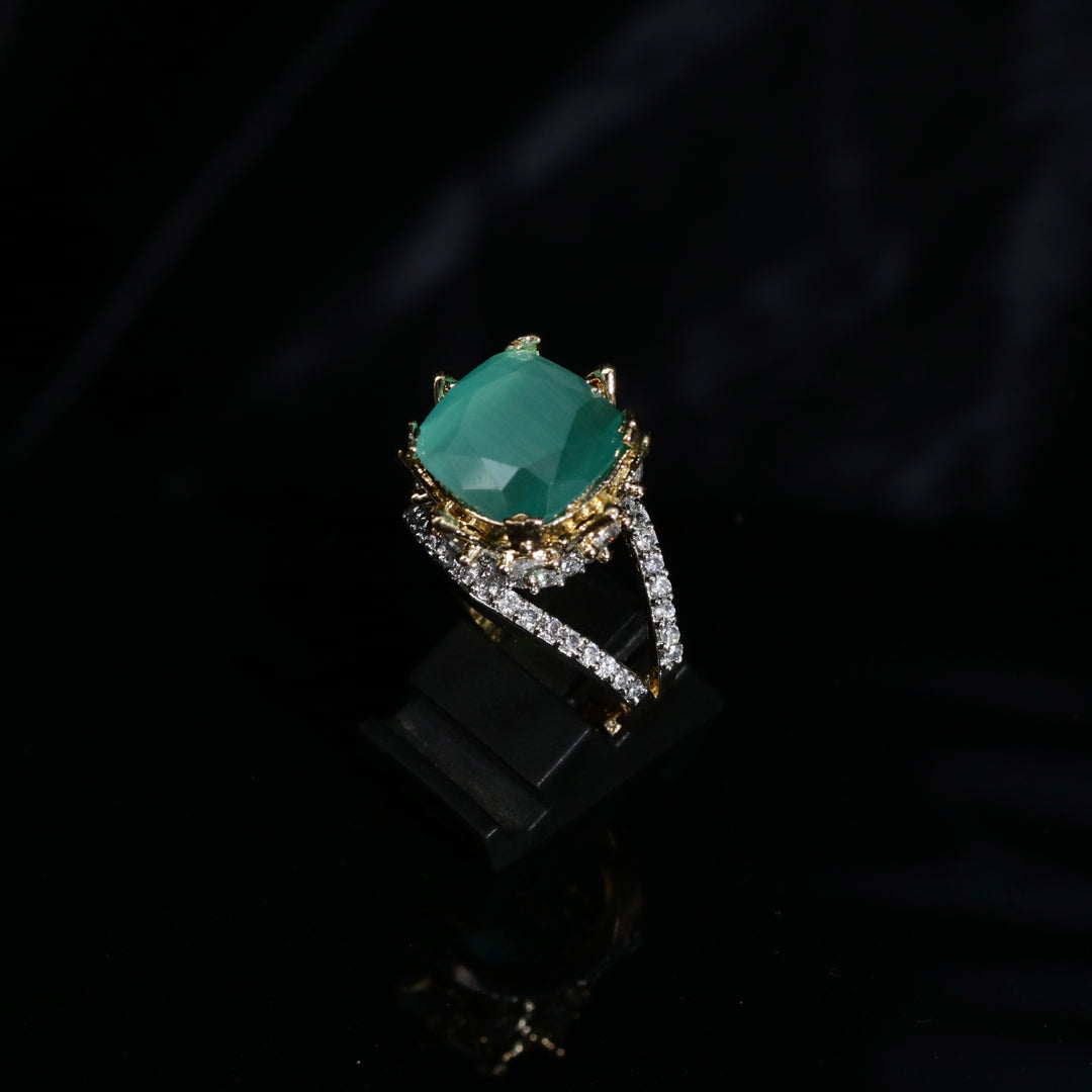 Diamonds Crystals Ring