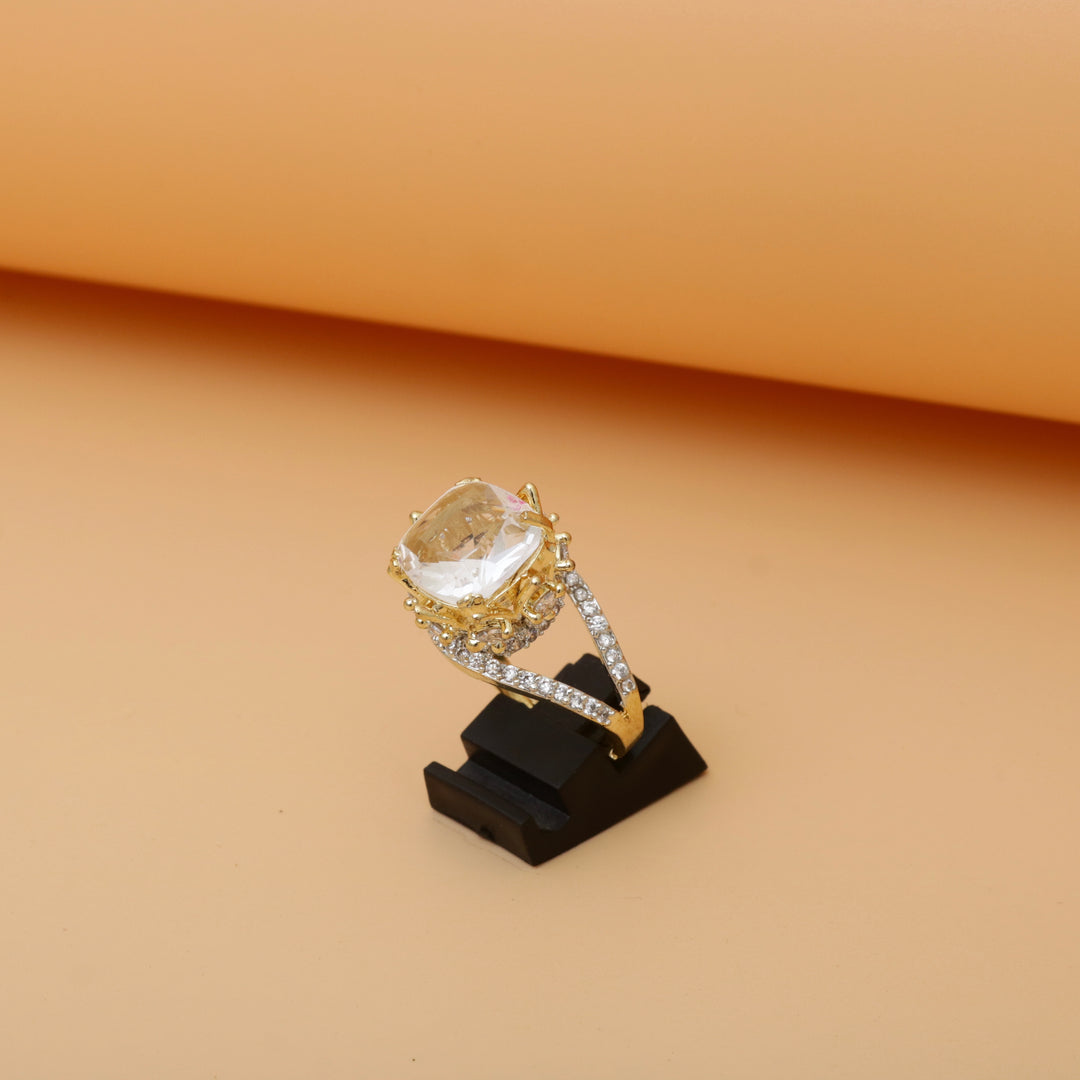 Diamonds Crystals Ring