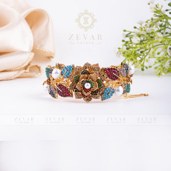 Orchid Flower Single Bangle Multi