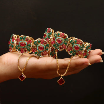 Naurattan Flower Bangles 02