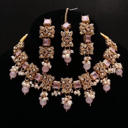 Gemstones & Zircones Antique Necklace Set