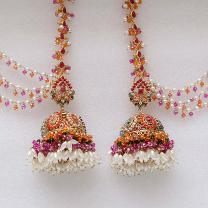 Bridal Naurattan Necklace Set