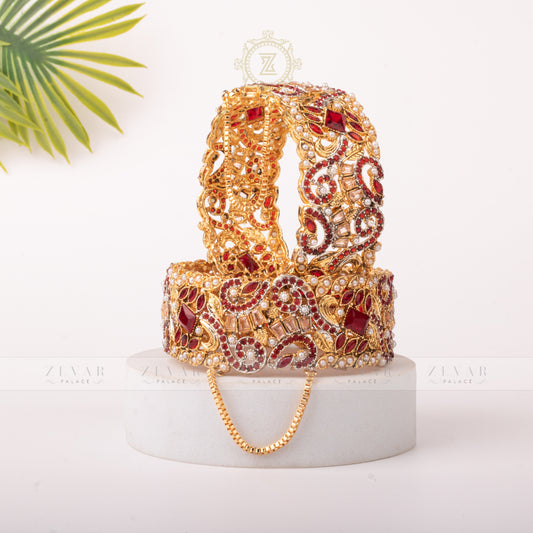 Luxury Naurattan Bangles Ruby