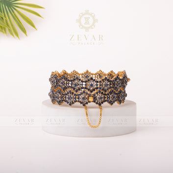 Zircons Bangle 01  Blue