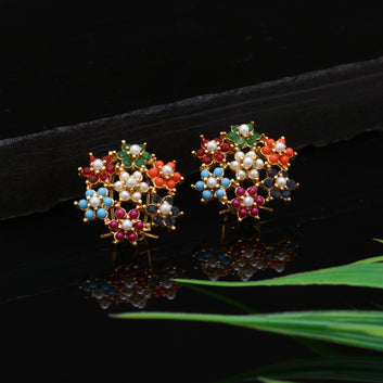 Zircoon Flower Earrings - 02