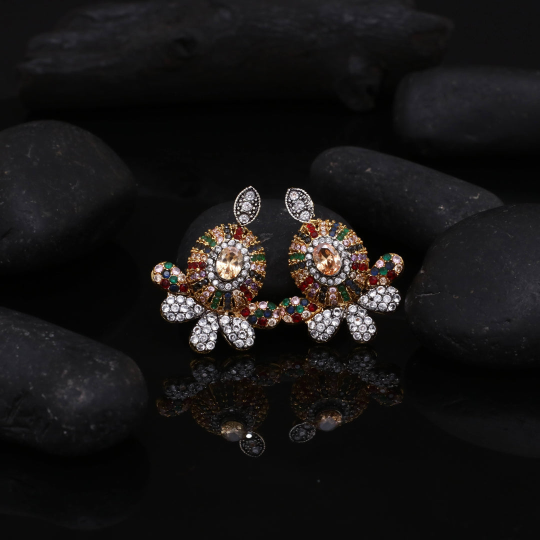 Oxidized Zircon studs