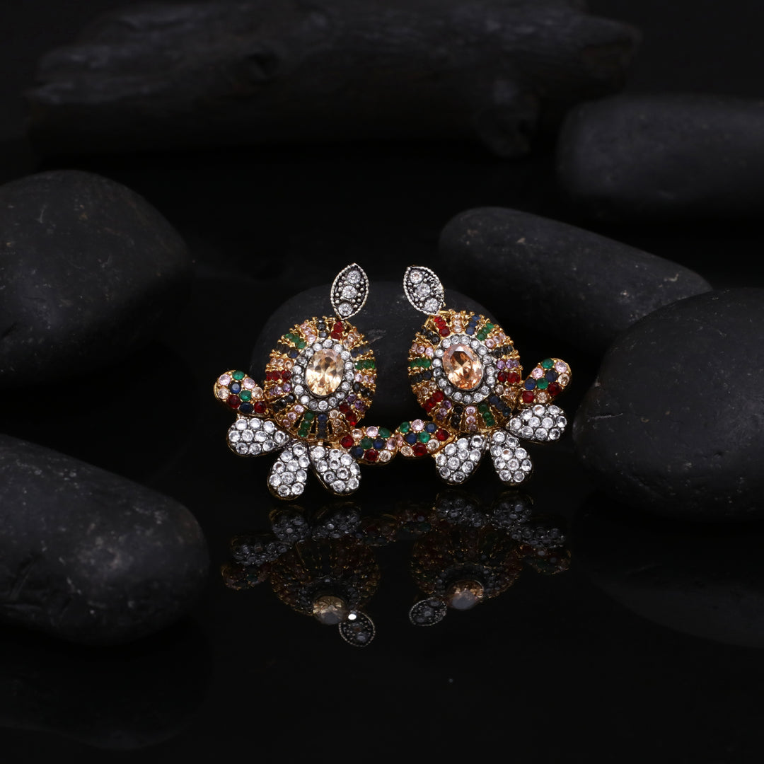 Oxidized Zircon studs