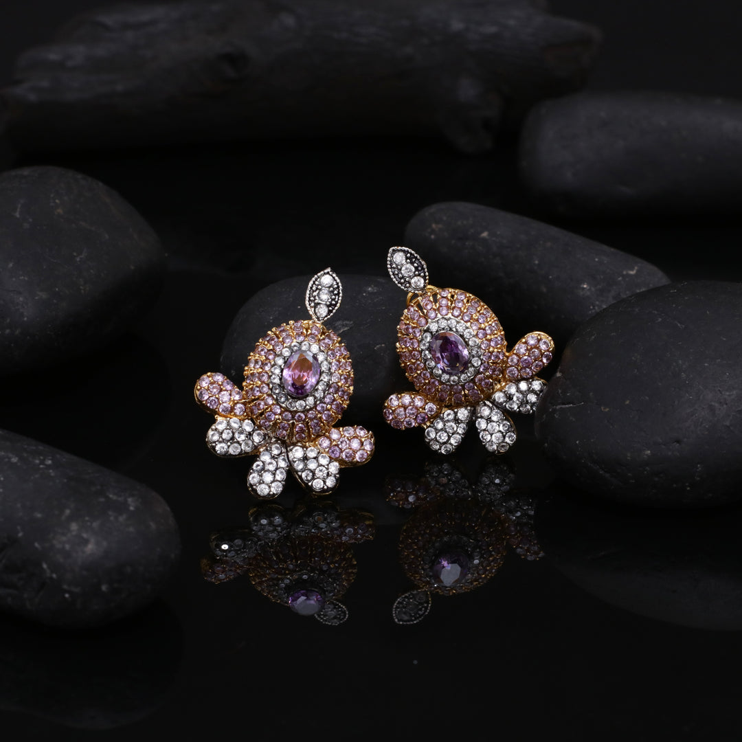 Oxidized Zircon studs