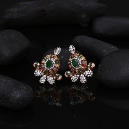 Oxidized Zircon studs