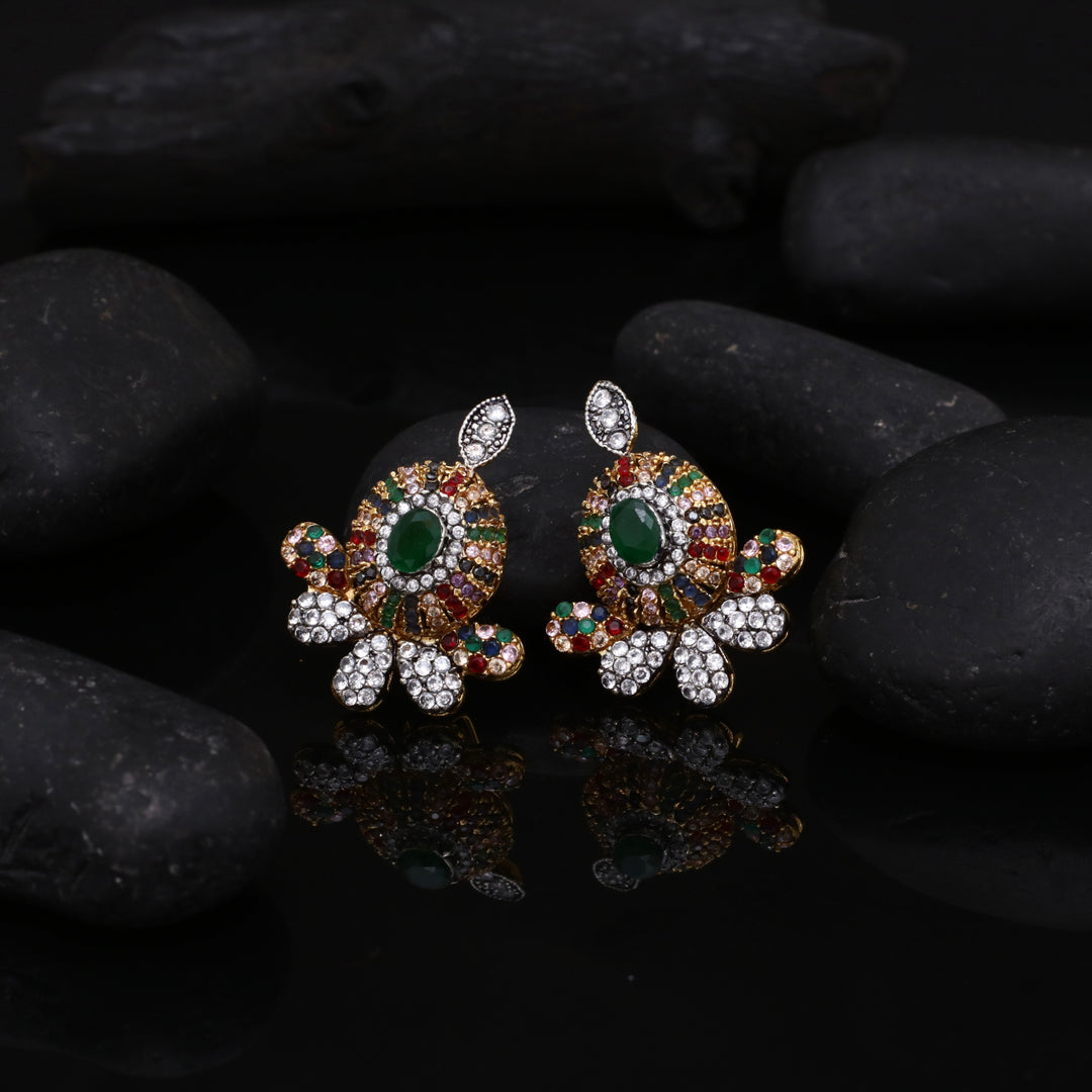 Oxidized Zircon studs