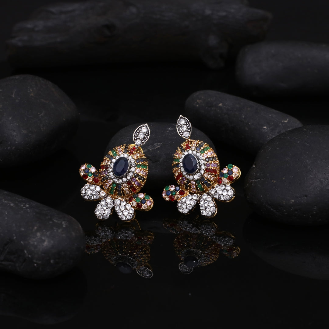 Oxidized Zircon studs
