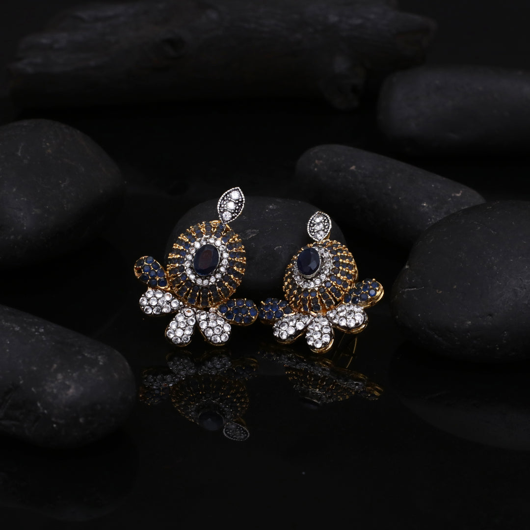 Oxidized Zircon studs