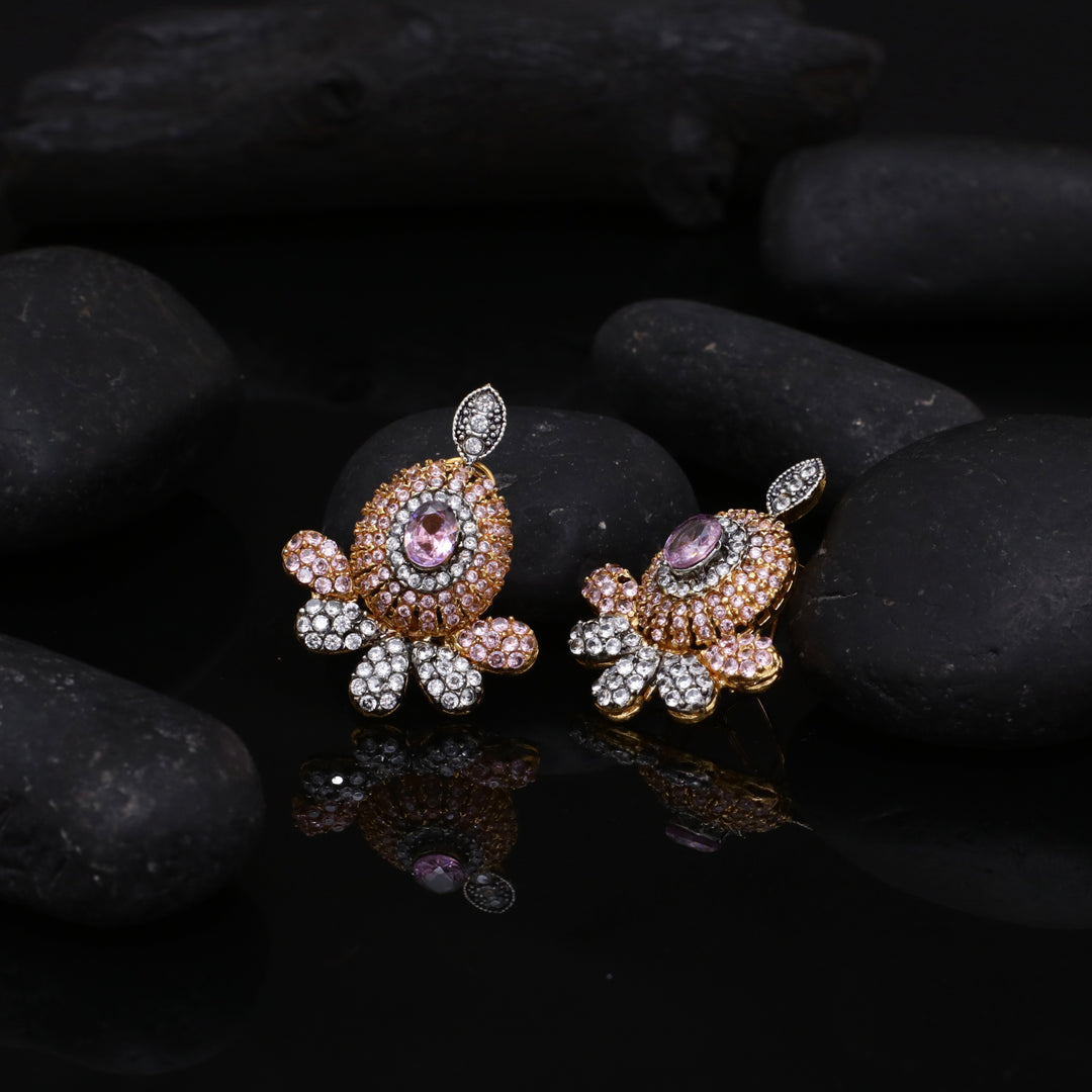 Oxidized Zircon studs