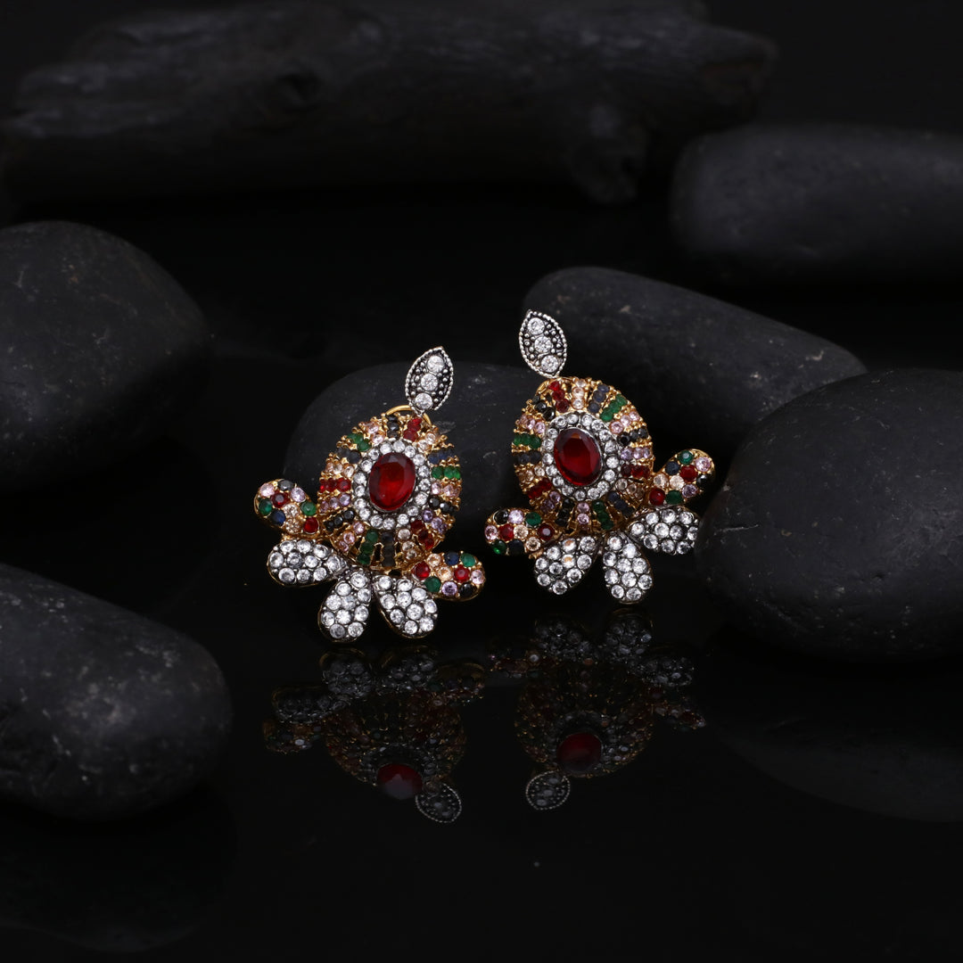 Oxidized Zircon studs