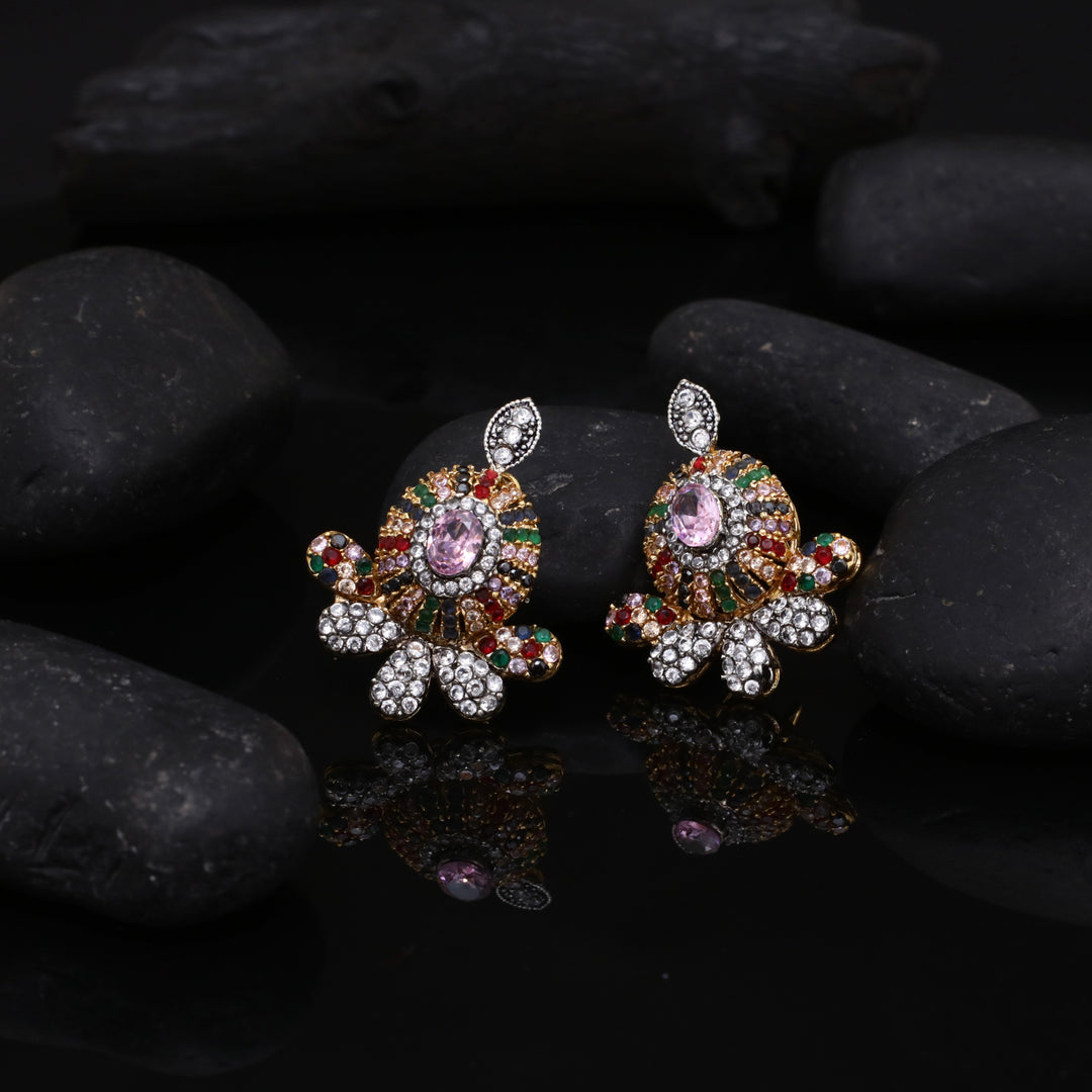 Oxidized Zircon studs
