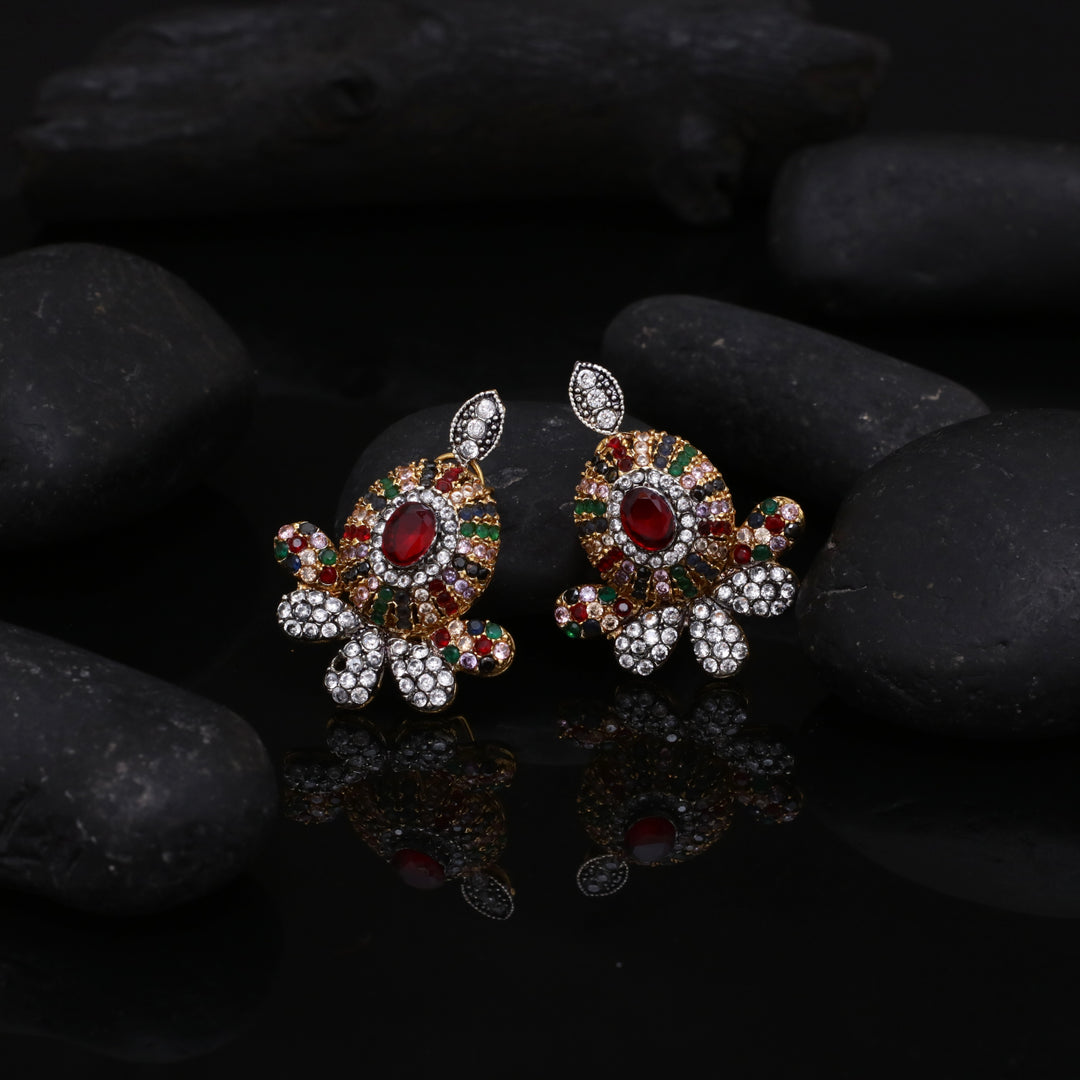 Oxidized Zircon studs