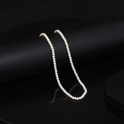 White Pearl Mala Necklace Set
