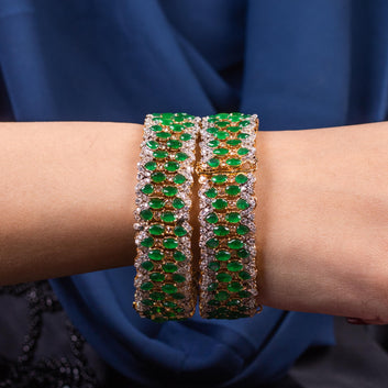 Aira Luxe Bangles Green