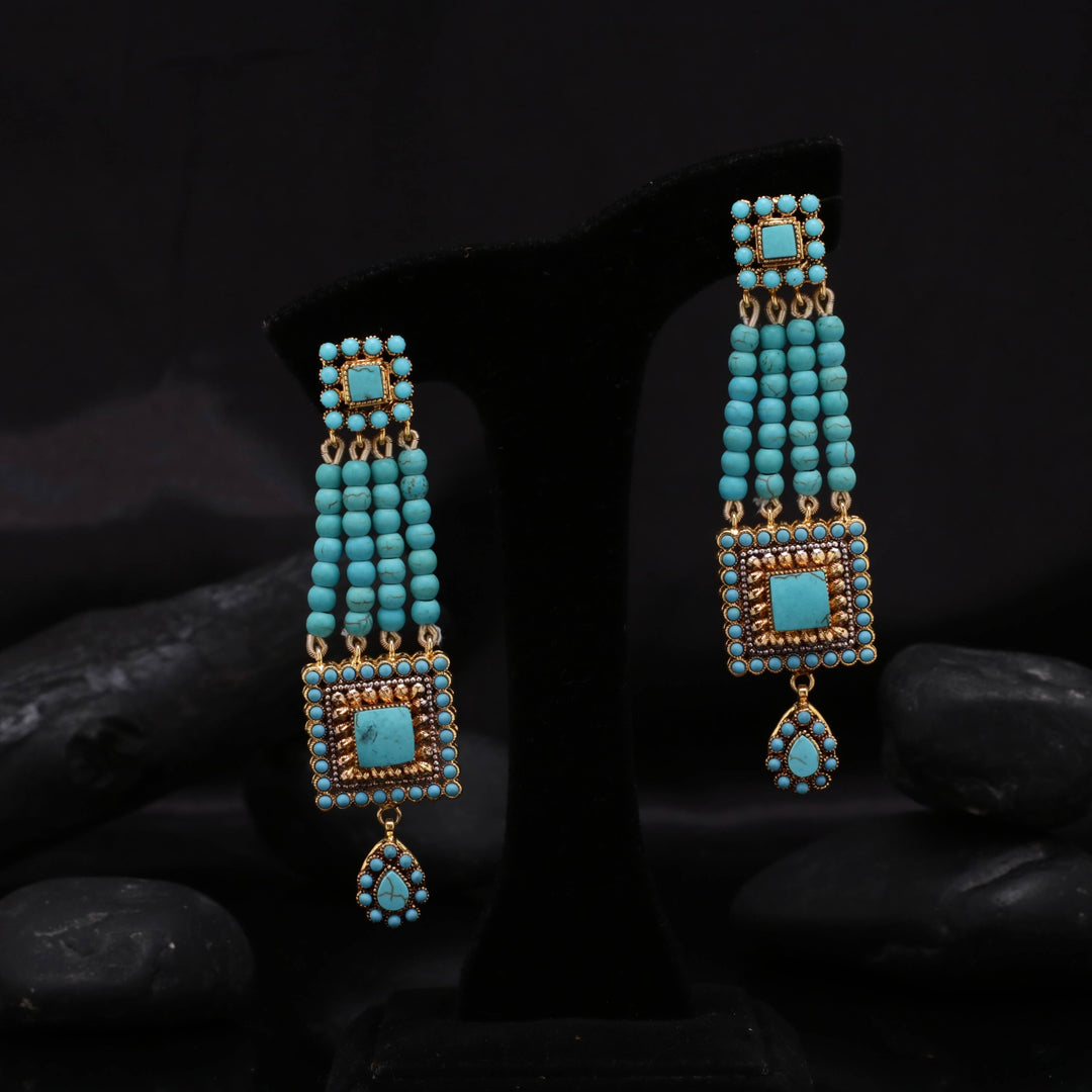 Tribal Rectangular Earrings