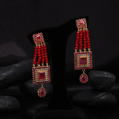 Tribal Rectangular Earrings