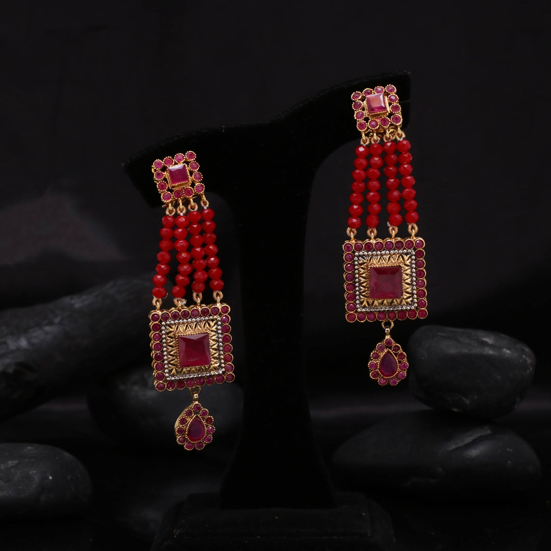 Tribal Rectangular Earrings