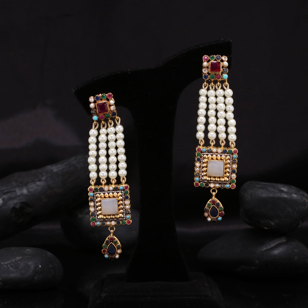 Tribal Rectangular Earrings
