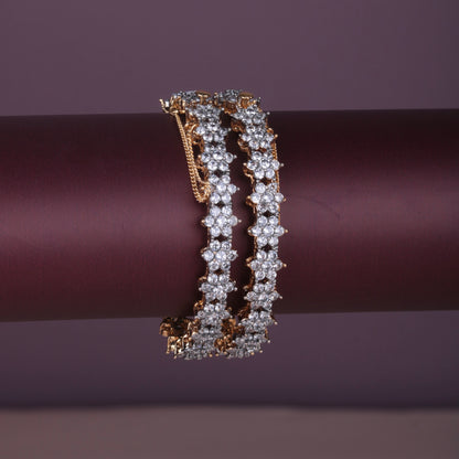 Premium Zircon Flower Bangle