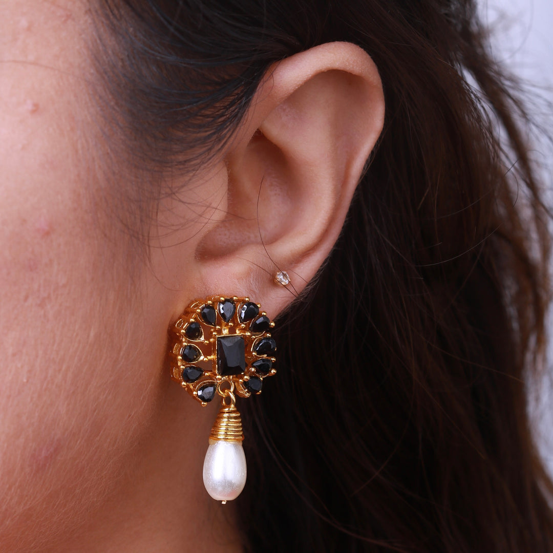 Almond Pearl Studs