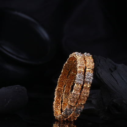 Noor-e-Riwaaj Pair Bangle, gold plated bangles – view 2