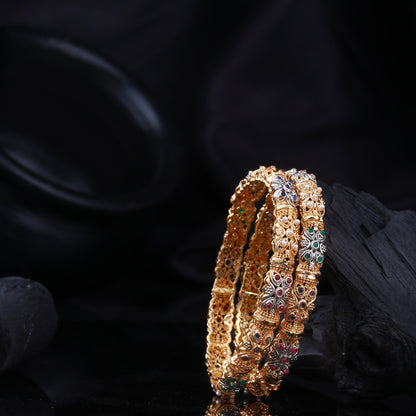 Noor-e-Riwaaj Pair Bangle, gold plated bangles