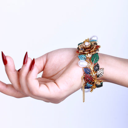 Orchid Flower Single Bangle Multi