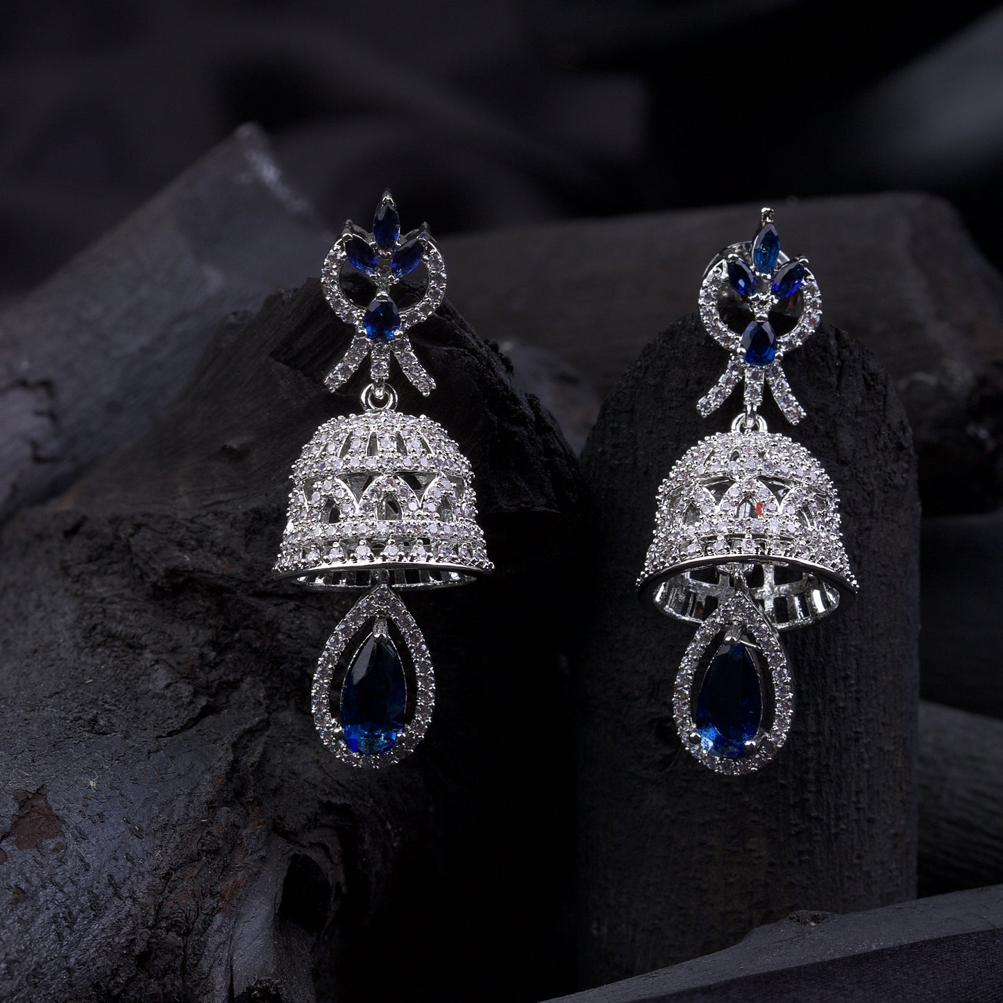 Round Bells Earings Sapphire
