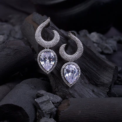 Gemstone Jarao Stone Earrings - Silver Plated Statement Jewelry